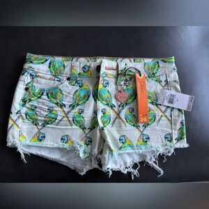 Dittos Multicolor Bird Print Shorts size 26
